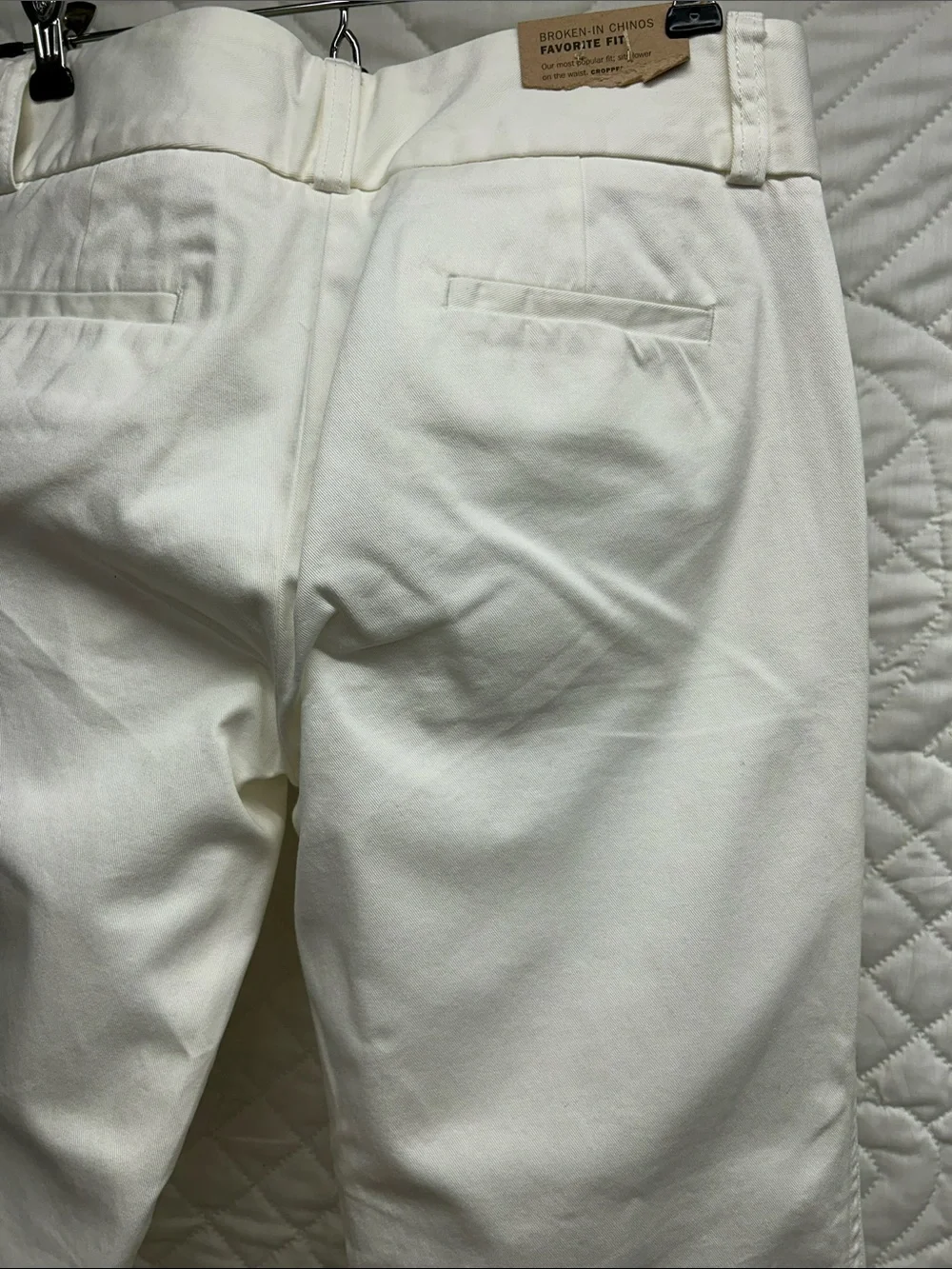 J. Crew Off-White Cropped Straight-Leg Jeans